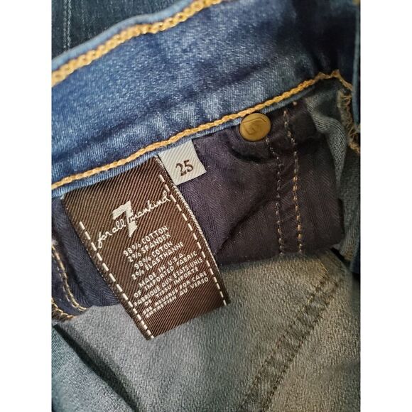 Sz 25 7 For All Mankind The Skinny Jeans Womens 7FAM Made in USA - Picture 5 of 8